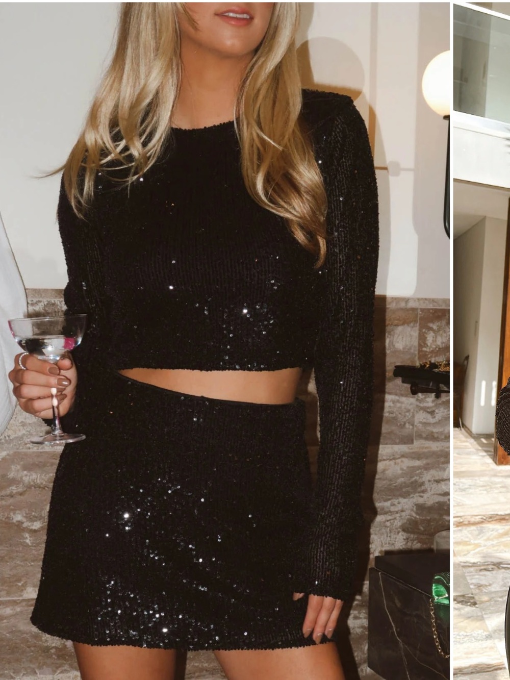 Show Me Your Mumu Last Call Top Midnight Glitz Sequins Black Party Crop Top - XL